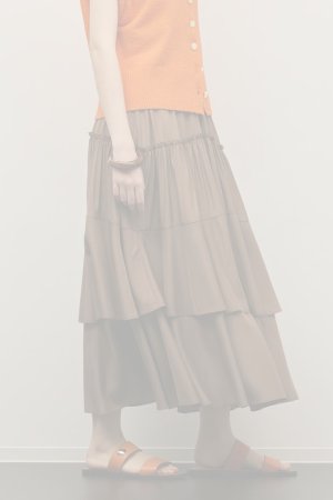 画像2:  {SOLD} グレースコンチネンタル｜GRACE CONTINENTAL ダイアグラム DIAGRAM  ロングティアードスカート{-BFS}