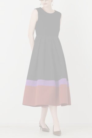 画像2: グレースコンチネンタル｜GRACE CONTINENTAL ダイアグラム DIAGRAM  カットソーコンビワンピース{-BFA}