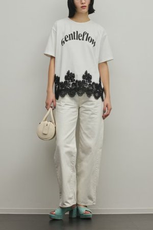 画像4: グレースコンチネンタル｜GRACE CONTINENTAL ダイアグラム DIAGRAM  レースヘムロゴTシャツ{-BFS}