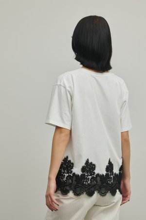 画像10: グレースコンチネンタル｜GRACE CONTINENTAL ダイアグラム DIAGRAM  レースヘムロゴTシャツ{-BFS}