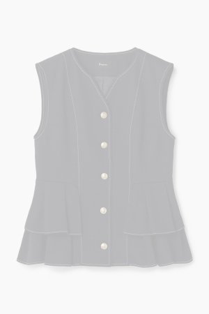 画像14: グレースコンチネンタル｜GRACE CONTINENTAL ダイアグラム DIAGRAM  シャンブレーフリルベスト{-BFA}