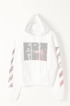 画像1:   Off-white オフホワイト CARAVAGGIO OVER HOODIE{0MBB037R21FLE002WT-BAS}