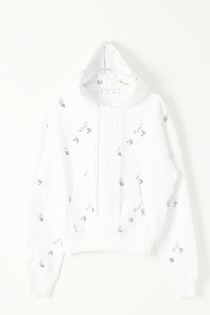 画像1:  {SOLD} Off-white オフホワイト OW ALLOVER OVER HOODIE{0MBB037R21FLE008WT-BAS}