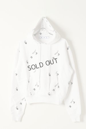 画像1: {SOLD}Off-white オフホワイト OW ALLOVER OVER HOODIE{0MBB037R21FLE008WT-BAS}