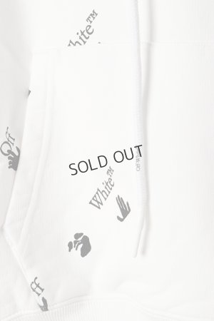 画像3: {SOLD}Off-white オフホワイト OW ALLOVER OVER HOODIE{0MBB037R21FLE008WT-BAS}