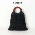 【 30%OFF セール｜15,400円→10,780円】 MARCHER マルシェ ウッドハンドル アバカ編みバッグ{-BJS}