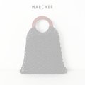   MARCHER マルシェ ウッドハンドル アバカ編みバッグ{-BJS}