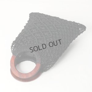 画像3: {SOLD}MARCHER マルシェ ウッドハンドル アバカ編みバッグ{-BJS}