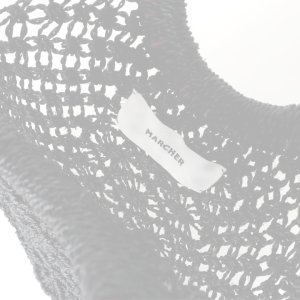 画像4:  {SOLD} MARCHER マルシェ ウッドハンドル アバカ編みバッグ{-BJS}