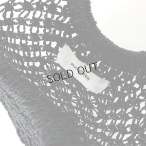 画像4: {SOLD}MARCHER マルシェ ウッドハンドル アバカ編みバッグ{-BJS}