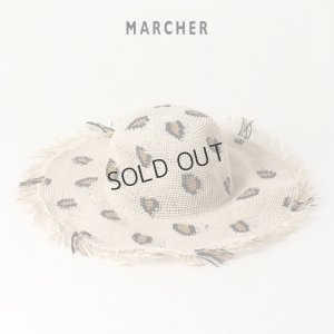 画像1: {SOLD}MARCHER マルシェ レオパードつば広ペーパーハット{-BJS}