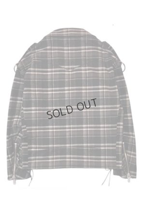 画像2: FLANNEL COTTON CHECK BIKER JKT{-BFS}