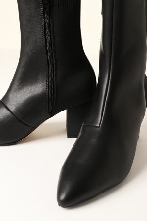 画像4: 【 40%OFF セール42,900円→25,740円】 DOUBLE STANDARD CLOTHING ダブルスタンダードクロージング ニットコンビミドルブーツ{-BBA}