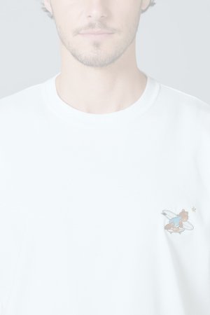 画像4:  {SOLD} ダブスタ ダブルスタンダードクロージング｜DOUBLE STANDARD CLOTHING D/him サーフベア刺繍Tシャツ{-BES}