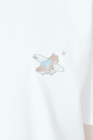 画像5:  {SOLD} ダブスタ ダブルスタンダードクロージング｜DOUBLE STANDARD CLOTHING D/him サーフベア刺繍Tシャツ{-BES}