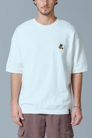 画像1: ダブスタ ダブルスタンダードクロージング｜DOUBLE STANDARD CLOTHING D/him ベア刺繍Tシャツ{-BES}