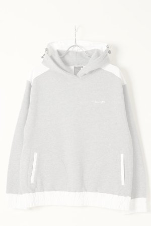 画像1:   DOUBLE STANDARD CLOTHING ダブルスタンダードクロージング 30/7裏毛+メモリーツイル パーカー{-BAA}