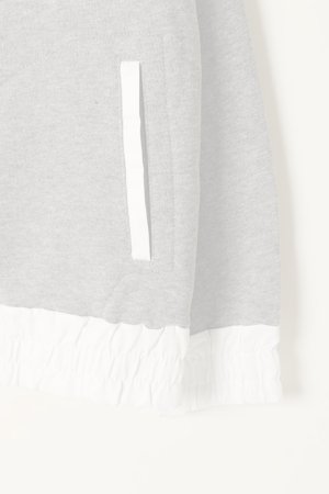 画像3:   DOUBLE STANDARD CLOTHING ダブルスタンダードクロージング 30/7裏毛+メモリーツイル パーカー{-BAA}
