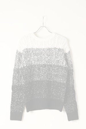 画像1:   DOUBLE STANDARD CLOTHING ダブルスタンダードクロージング メランジケーブルニット{-BAA}