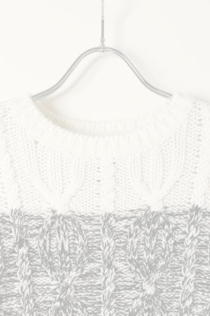 画像2:   DOUBLE STANDARD CLOTHING ダブルスタンダードクロージング メランジケーブルニット{-BAA}