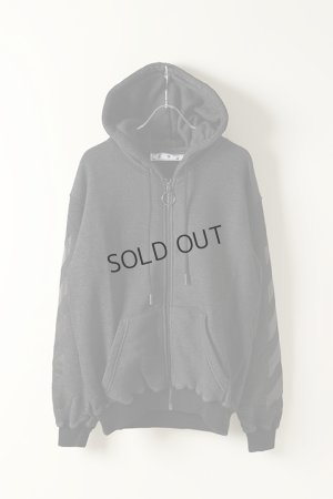 画像1: {SOLD}Off-white オフホワイト ARROW ZIPPED HOODIE{OWBE005E20JER0011010-BLK-BJA}