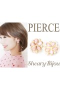 ShearyBijou シェアリービジュー パールストーンフラワーピアス{-AES}