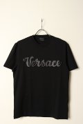 VERSACE ヴェルサーチ クリスタル バーシティー ロゴ Tシャツ{-BCS}