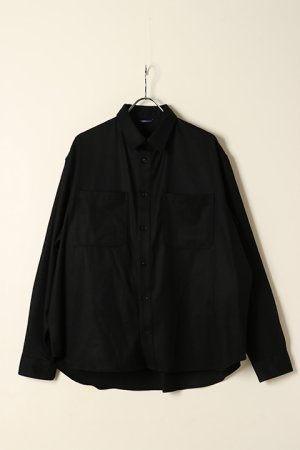 画像1: junhashimoto ジュンハシモト WOOL MELTON SHIRTS{-BBA}