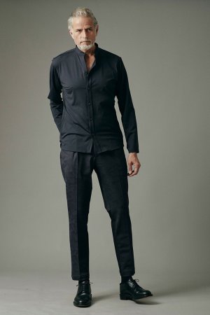 画像4: junhashimoto ジュンハシモト BANDCOLLAR SHIRT{-BEA}