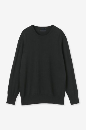 画像1: junhashimoto ジュンハシモト 12G CREW NECK KNIT{-BEA}
