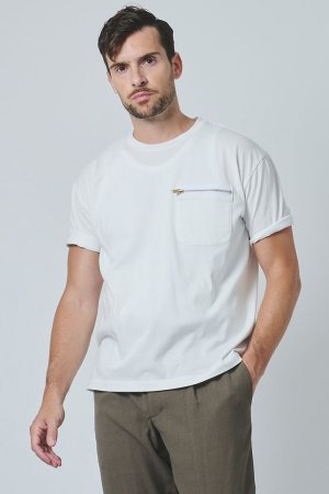 画像1: junhashimoto ジュンハシモト ZIP POCKET TEE{-BES}
