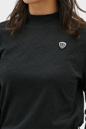 画像2: 【 40%OFF セール36,300円→21,780円】 CPG GOLF シーピージーゴルフ ロゴジャガード柄モックネックLS{-BDA}