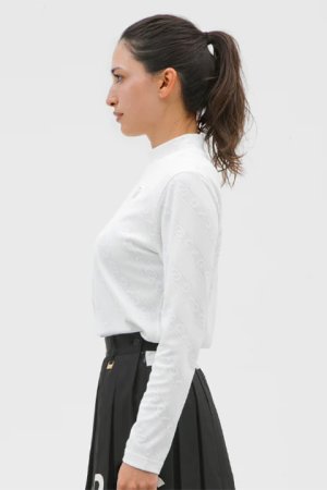 画像2: 【 40%OFF セール36,300円→21,780円】 CPG GOLF シーピージーゴルフ ロゴジャガード柄モックネックLS{-BDA}