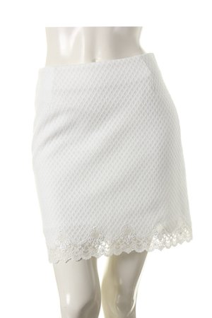 画像2: AULA AILA アウラアイラ SCALLOP LACE HEM SKIRT{-AES}