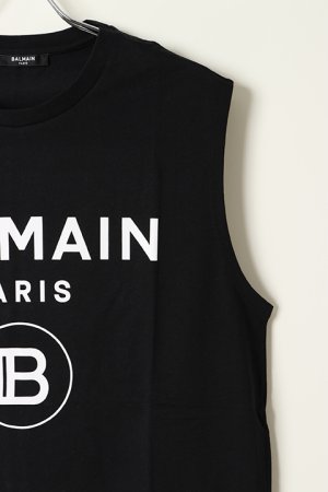 画像3: 【 30%OFF セール46,200円→32,340円】 BALMAIN バルマン BH1 C&S TANK PRINT B-LOGO{11EC001B029-OPA-BAS}