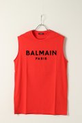 BALMAIN バルマン BH1 C&S TANK FLOCKY LOGO{11EC001B043-3KF-BAS}