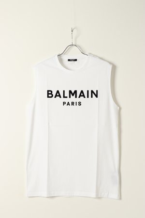 画像1: BALMAIN バルマン BH1 C&S TANK FLOCKY LOGO{11EC001B043-OFA-BAS}