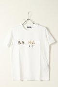 BALMAIN バルマン BF2 T-SHIRTS METALIC LOGO{11EF000B020-GAD-BAS}