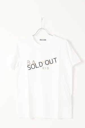 画像1: {SOLD}BALMAIN バルマン BF2 T-SHIRTS METALIC LOGO{11EF000B020-GAD-BAS}