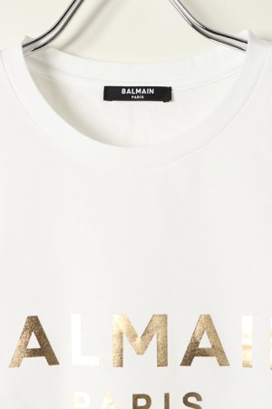 画像2: BALMAIN バルマン BF2 T-SHIRTS METALIC LOGO{11EF000B020-GAD-BAS}