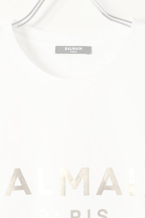 画像2:   BALMAIN バルマン BF2 T-SHIRTS METALIC LOGO{11EF000B020-GAD-BAS}