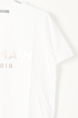 画像3:   BALMAIN バルマン BF2 T-SHIRTS METALIC LOGO{11EF000B020-GAD-BAS}