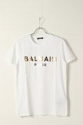 BALMAIN バルマン BH1 T-SHIRTS GOLD FOIL LOGO{11EF000B065-OFA-BAS}