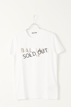 画像1: BALMAIN バルマン BH1 T-SHIRTS GOLD FOIL LOGO{11EF000B065-OFA-BAS}