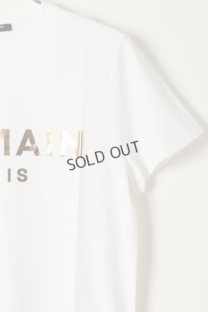 画像2: BALMAIN バルマン BH1 T-SHIRTS GOLD FOIL LOGO{11EF000B065-OFA-BAS}