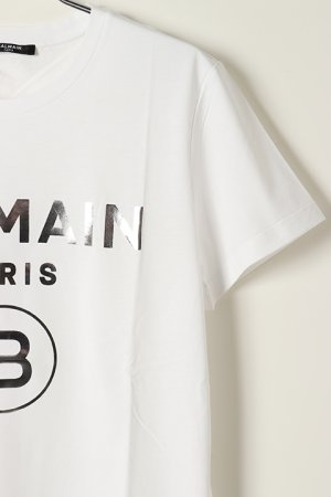 画像3: BALMAIN バルマン BH1 T-SHIRTS SILVER FOIL LOGO{11EFM00B066-OFA/11EF000B066-OFA-BAS}