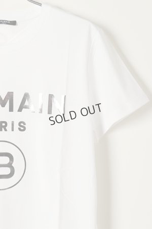 画像3: {SOLD}BALMAIN バルマン BH1 T-SHIRTS SILVER FOIL LOGO{11EFM00B066-OFA/11EF000B066-OFA-BAS}