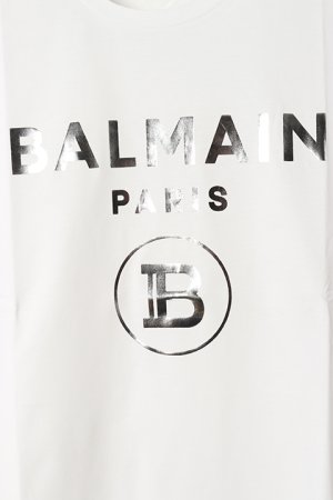 画像4: BALMAIN バルマン BH1 T-SHIRTS SILVER FOIL LOGO{11EFM00B066-OFA/11EF000B066-OFA-BAS}