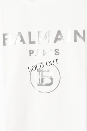 画像4: {SOLD}BALMAIN バルマン BH1 T-SHIRTS SILVER FOIL LOGO{11EFM00B066-OFA/11EF000B066-OFA-BAS}
