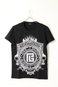 BALMAIN バルマン BH2 T-SHIRTS BLAZON PRINT{11EF000G059-EAB-BAS}